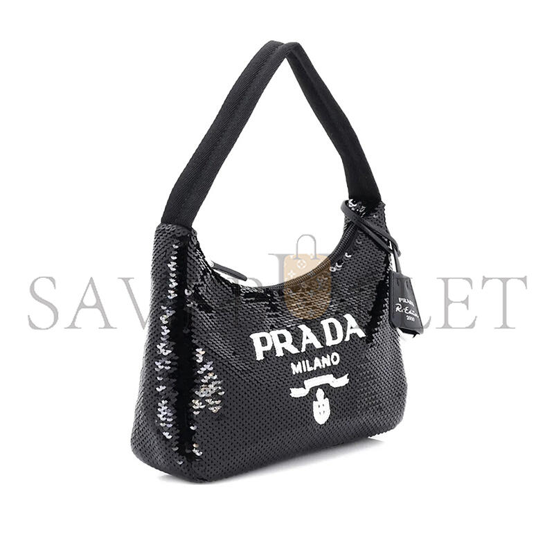 PRADA PRE-OWNED RE-EDITION 2000 SEQUINS MINI HOBO BAG 1NE515 (22*12*6cm)